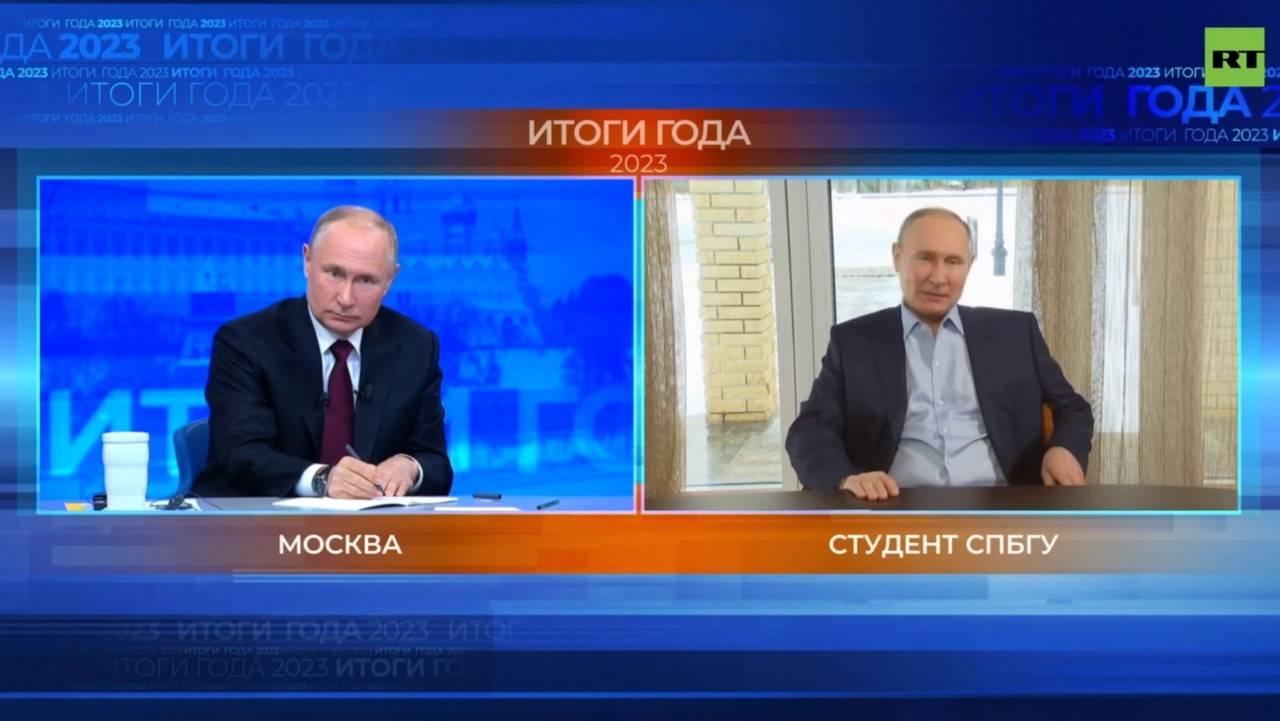 Появление «двойника Путина» в прямом эфире удивило президента Появление «двойника Путина» в прямом эфире удивило президента