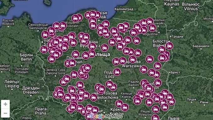 Польские фермеры вышли на массовую акцию протеста против украинских товаров