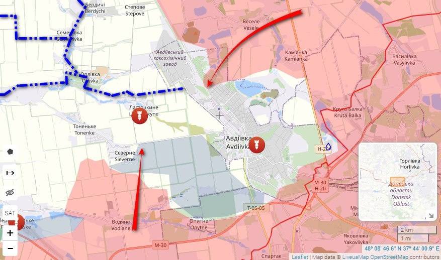 Российские войска реализуют финальный этап окружения Авдеевки