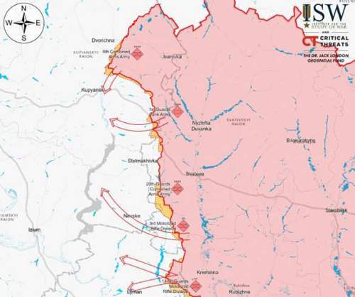 В ISW оценили действия ВС РФ у Купянска и Лимана (ФОТО) В ISW оценили действия ВС РФ у Купянска и Лимана (ФОТО)
