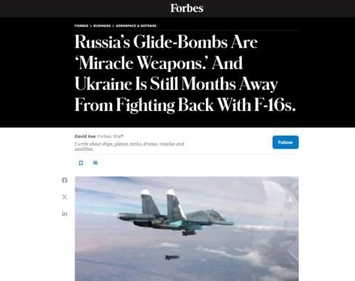 Forbes: российская армия кошмарит «чудо-бомбами» ВСУ на Украине (ФОТО)
