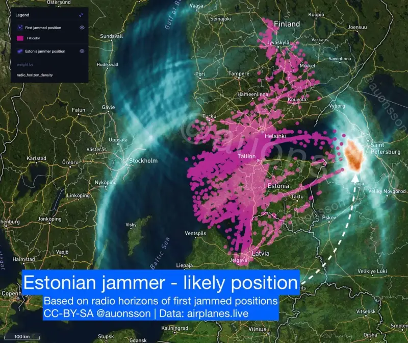 Западные СМИ показали плотность работы российских средств РЭБ в Прибалтике