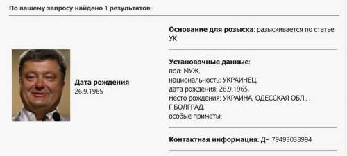 Зеленский и Порошенко пропали из базы розыска МВД (ФОТО)