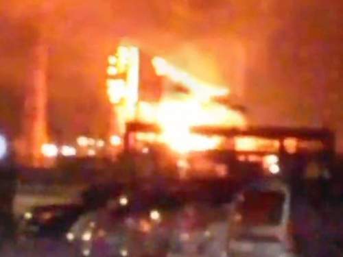 На Волгоградском НПЗ произошел пожар из-за падения беспилотника (ФОТО, ВИДЕО)