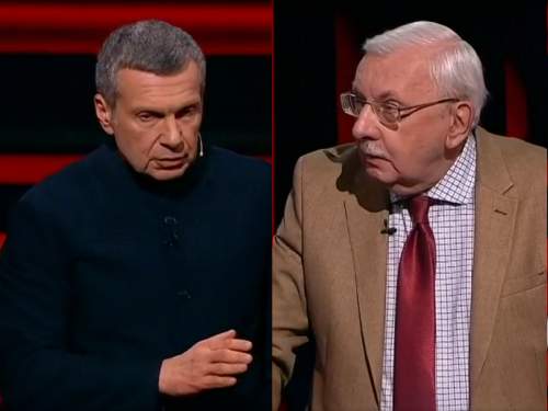 &laquo;Дальше будет суд&raquo;: Соловьев устроил скандал в эфире, выгнав из студии политолога Третьякова (ВИДЕО)