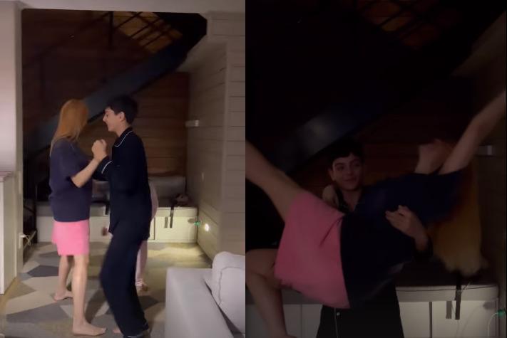 Анастасия Стоцкая показала забавное времяпровождение с детьми дома