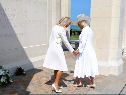 Королева Британии отказалась пожимать руку жене президента Франции (ВИДЕО)