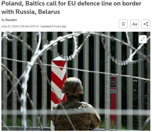 Польша, Литва, Латвия и Эстония отгородится «линией обороны» от России и Белоруссии