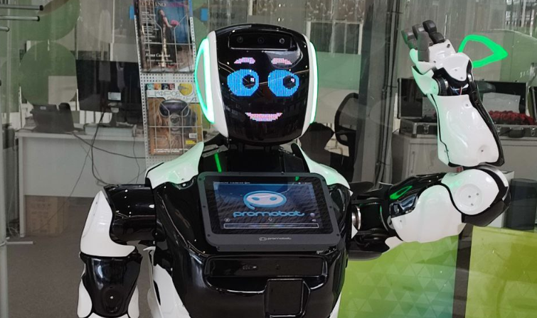 Робот Гоша преподнес обручальные кольца молодоженам в Норильске Робот Гоша преподнес обручальные кольца молодоженам в Норильске