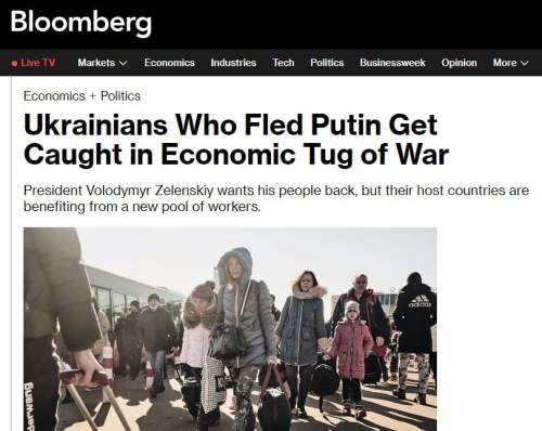 Bloomberg: Зеленский пытается вернуть из Европы беженцев призывного возраста Bloomberg: Зеленский пытается вернуть из Европы беженцев призывного возраста
