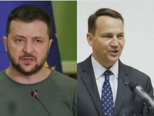 Зеленский поссорился с главой МИД Польши Сикорским на встрече в Киеве Зеленский поссорился с главой МИД Польши Сикорским на встрече в Киеве