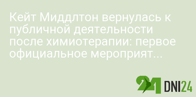 Кейт Миддлтон вернулась к публичной деятельности после химиотерапии: первое официальное мероприятие в Виндзорском замке