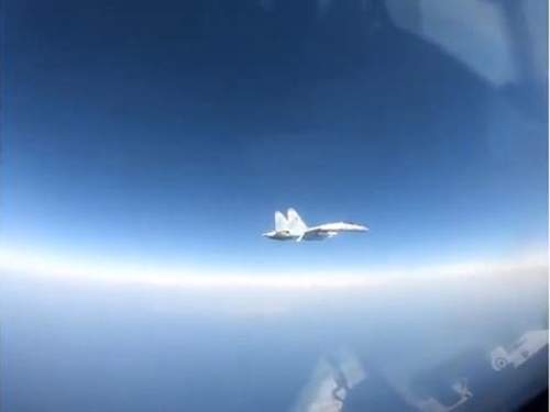 P — 8 Poseidon «коалиции» опасно сблизился с Су — 35 над Средиземноморьем