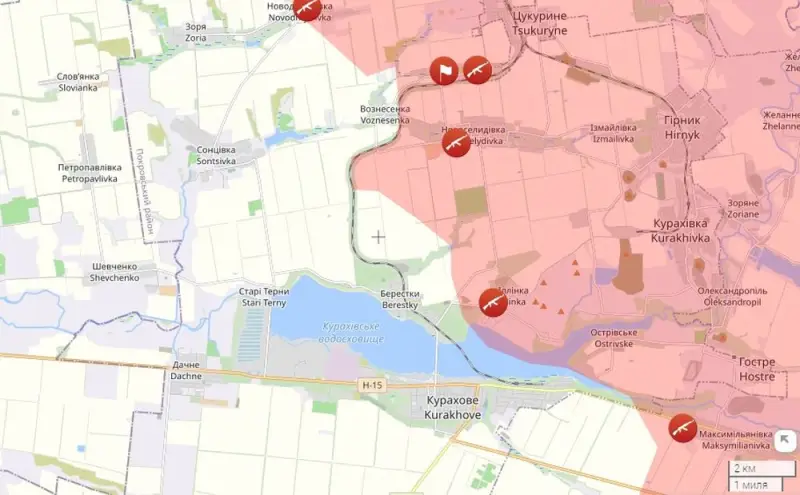 Группировка ВСУ в районе Курахово оказалась на грани окружения Группировка ВСУ в районе Курахово оказалась на грани окружения