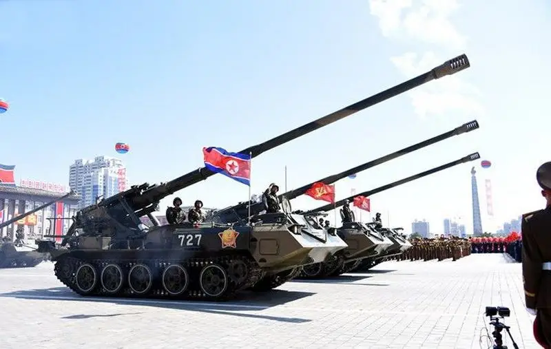 На территории РФ замечена северокорейская 170-мм сверхдальнобойная САУ M1989 Koksan