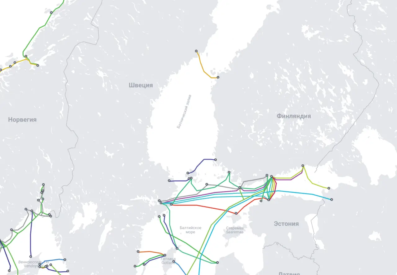 «Опять диверсия»: между Швецией и Финляндией обнаружен новый разрыв кабеля