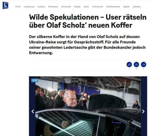 Раскрыта тайна загадочного чемодана, который привез Шольц в Киев (ВИДЕО)