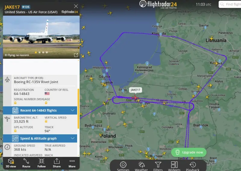 Стратегические бомбардировщики и самолеты ДРЛО: авиация НАТО активизировалась у северо-западных границ России Стратегические бомбардировщики и самолеты ДРЛО: авиация НАТО активизировалась у северо-западных границ России