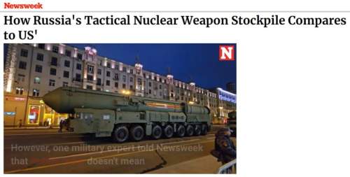 Newsweek: Россия в 10 раз превосходит США по запасам ядерного оружия