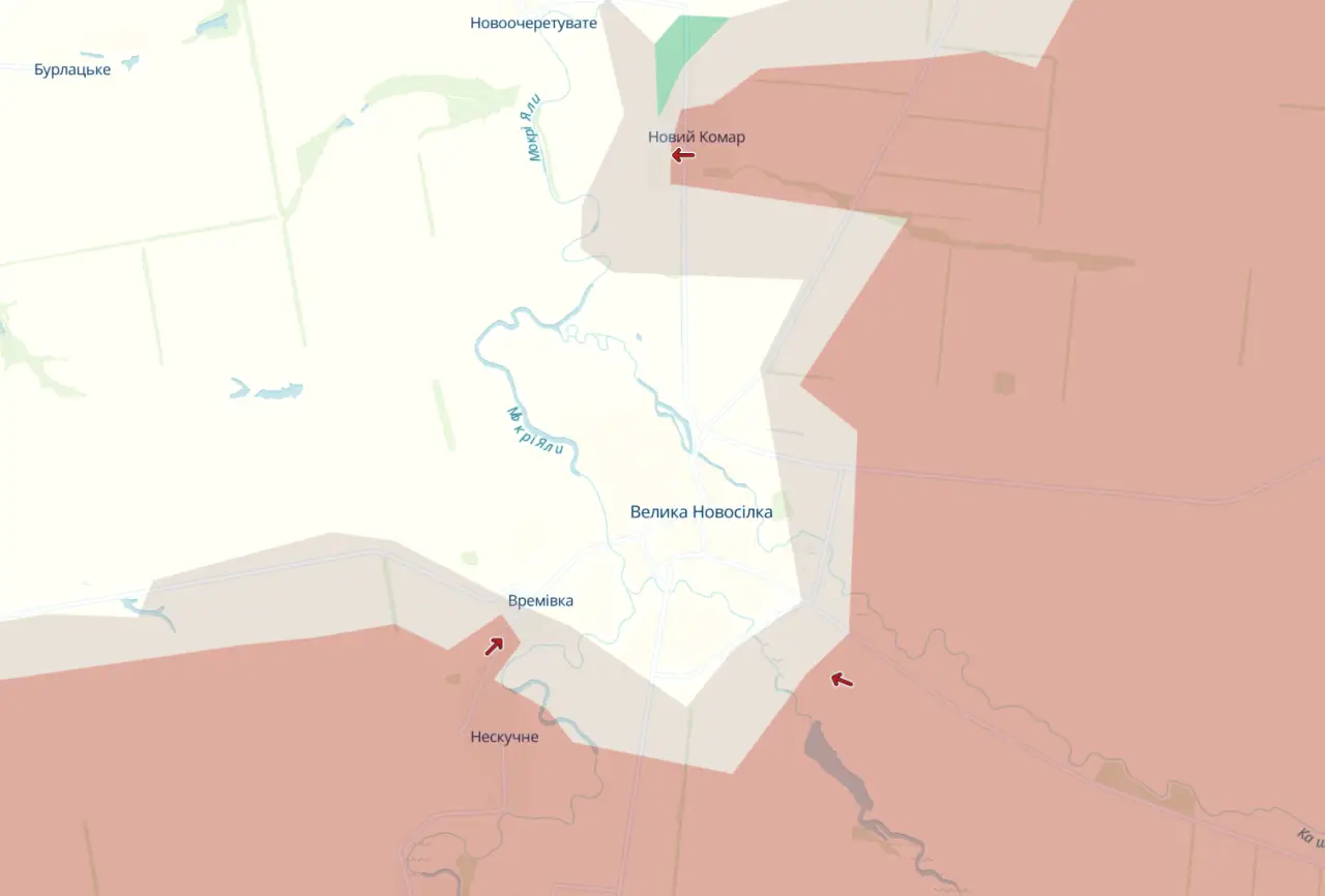 ВС РФ ворвались в н. п. Времевка, кольцо вокруг Великой Новоселки сжимается все туже