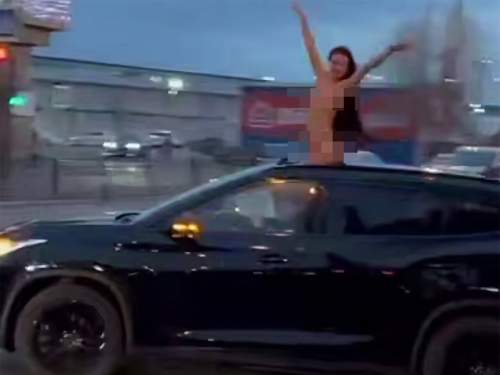 В Астрахани девушка, прокатившаяся голышом на машине по городу, раскаялась на камеру (ВИДЕО)