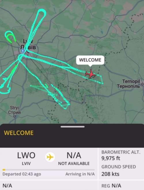 Flightradar24: неопознанный объект кружил над Львовом несколько часов (ФОТО)