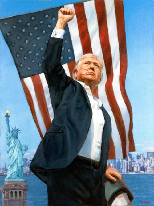 CNN показал портрет Трампа, который Путин подарил президенту США в марте (ФОТО) CNN показал портрет Трампа, который Путин подарил президенту США в марте (ФОТО)
