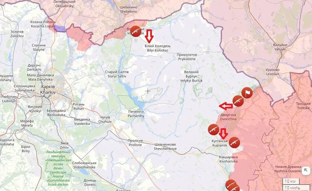 Плацдарм на Осколе стратегически важен для взятия под контроль Купянска и части Харьковской области Плацдарм на Осколе стратегически важен для взятия под контроль Купянска и части Харьковской области