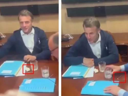 СМИ выяснили, какой «секретный пакетик» спрятал Макрон в поезде (ВИДЕО) СМИ выяснили, какой «секретный пакетик» спрятал Макрон в поезде (ВИДЕО)