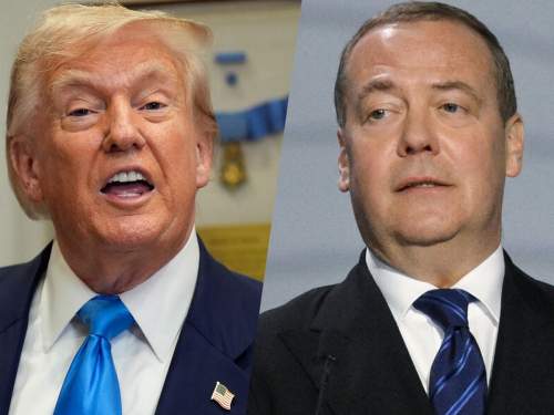 В Кремле впервые отреагировали на перепалку Трампа и Медведева в соцсетях В Кремле впервые отреагировали на перепалку Трампа и Медведева в соцсетях