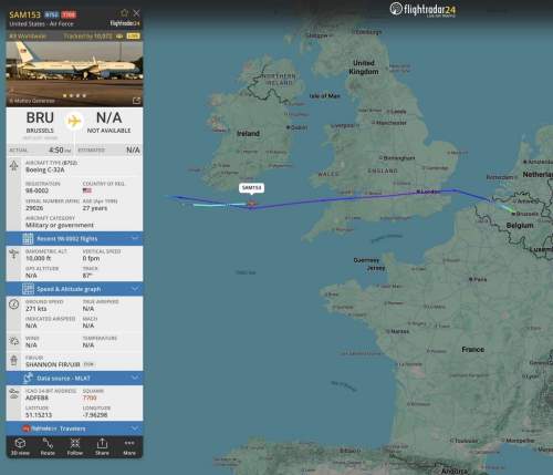 Самолет главы Пентагона подал сигнал бедствия над Атлантикой (ФОТО) Самолет главы Пентагона подал сигнал бедствия над Атлантикой (ФОТО)