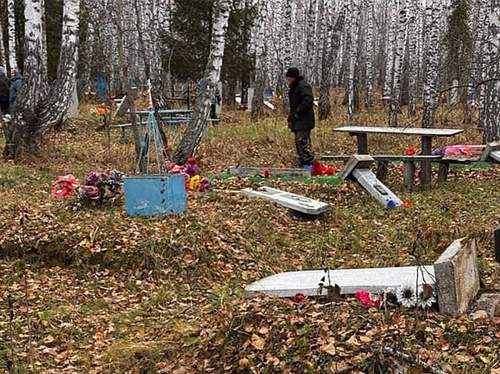 Дети разгромили 80 могил на кладбище под Новосибирском Дети разгромили 80 могил на кладбище под Новосибирском