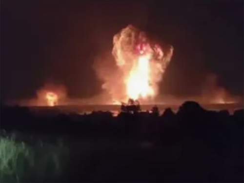 ВС РФ разнесли &laquo;Геранями&raquo; ж/д-узел: горит эшелон ВСУ