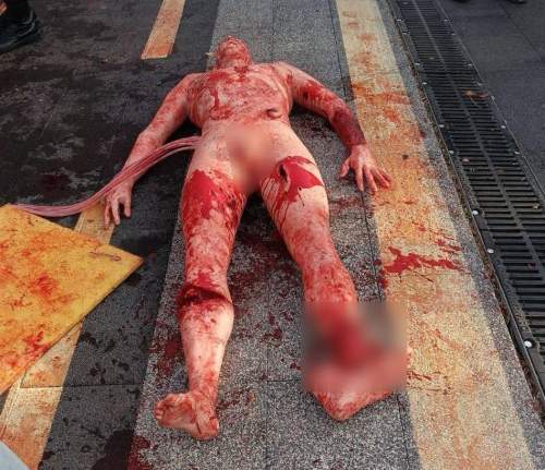 Окровавленный голый манекен на выставке в Новороссийске вызвал громкий скандал (ФОТО)