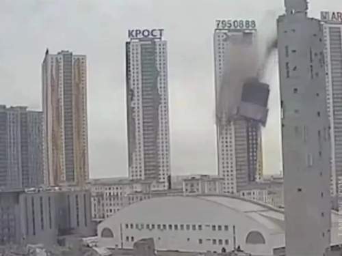 В Красногорске при сносе горнолыжного комплекса повреждено 140 машин (ВИДЕО)