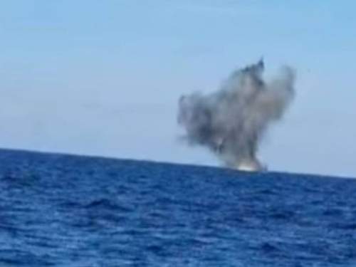 Румыния в Черном море уничтожила украинский дрон Sea Baby (ВИДЕО)