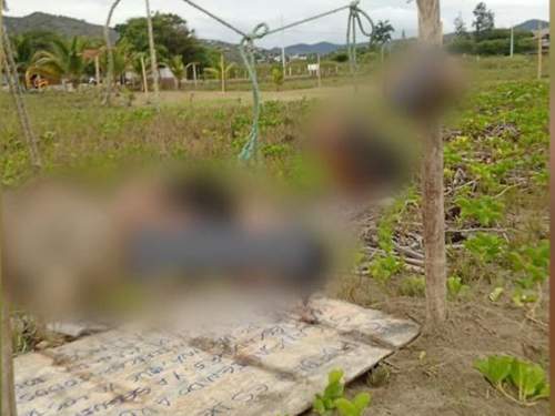 На пляже в Эквадоре вывесили пять человеческих голов