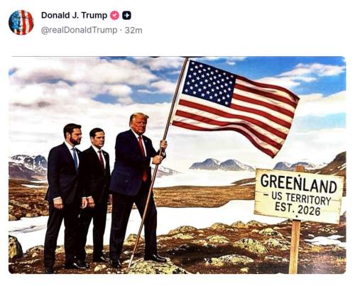 «Назад не пойдем!»: Трамп дразнит мир картинками с захватом Гренландии (ФОТО)