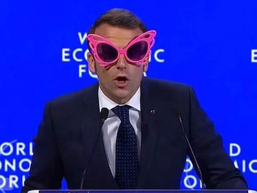 «Глаз тигра»: Макрон в очках-авиаторах в Давосе стал мемом (ФОТО)