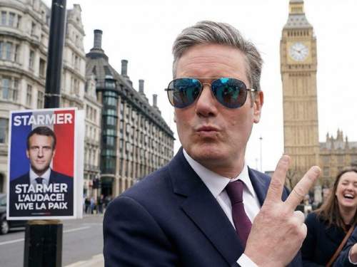 Стармер в темных очках спародировал Макрона, засняв видео (ВИДЕО)