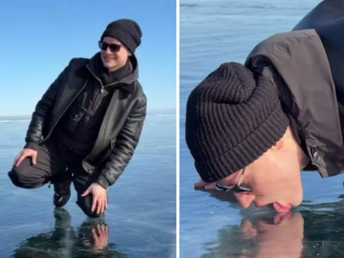 Shot: рыбак из Иркутска продает кусок льда, который облизал Shaman (ФОТО, ВИДЕО)