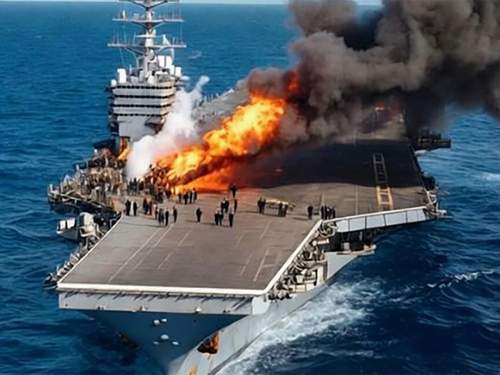 СМИ: экипаж мог поджечь авианосец ВМС США, чтобы покинуть Ближний Восток