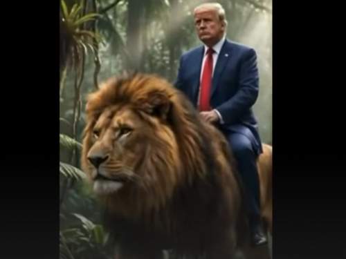 Видео с Трампом верхом на льве и на Луне взорвали Сеть (ВИДЕО) Видео с Трампом верхом на льве и на Луне взорвали Сеть (ВИДЕО)